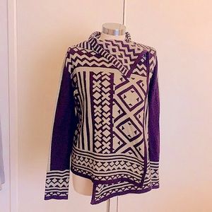 Aztec bohemian style open from cardigan